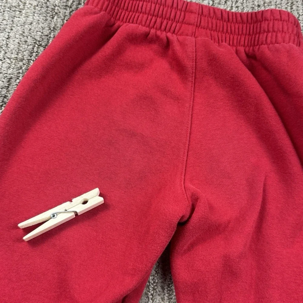 Nike Air Jordan Youth 6-7 Yrs Brooklyn Fleece Hoodie Jogger Sweatpants Set Red